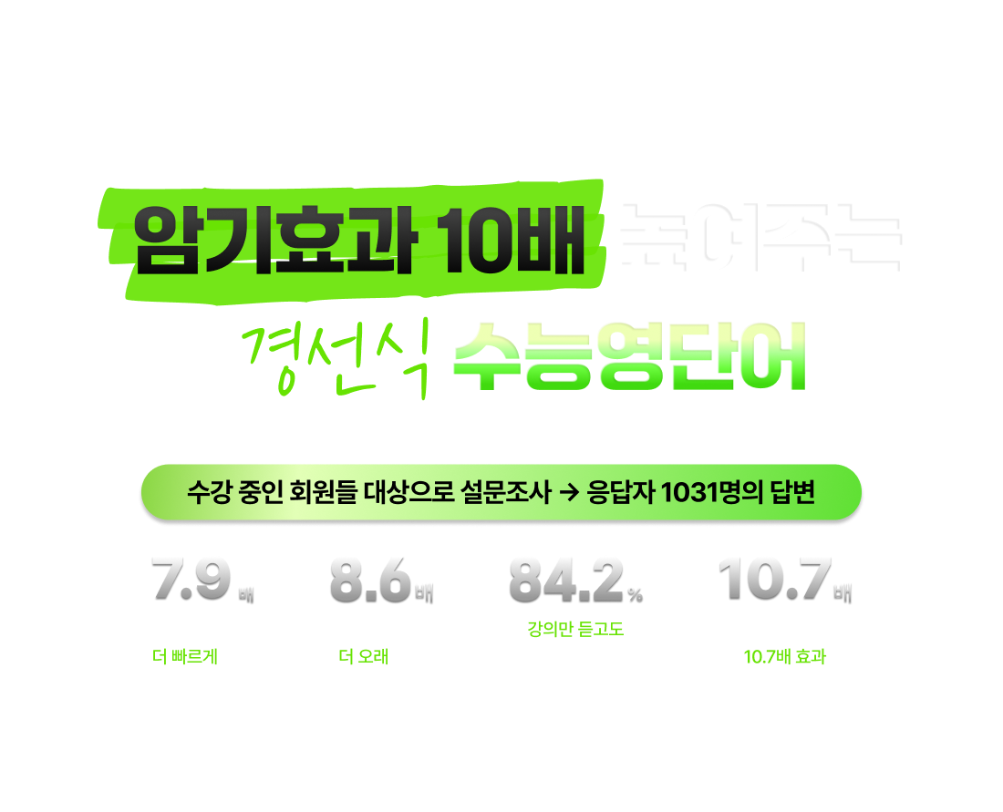 단어 암기 어렵다고? 암기효과 10배 높여주는 경선식 수능영단어